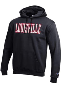 Champion Louisville Cardinals Mens Black Powerblend Long Sleeve Hoodie