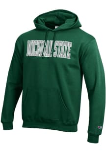 Champion Michigan State Spartans Mens Green Powerblend Long Sleeve Hoodie