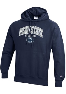 Champion Penn State Nittany Lions Mens Navy Blue Reverse Weave Long Sleeve Hoodie