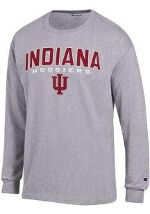 Champion Indiana Hoosiers Grey Jersey Long Sleeve T Shirt