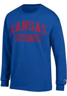 Champion Kansas Jayhawks Blue Jersey Long Sleeve T Shirt