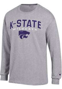 Champion K-State Wildcats Grey Jersey Long Sleeve T Shirt