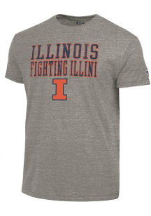 Champion Illinois Fighting Illini Grey Tri-Blend Short Sleeve Fashion T Shirt