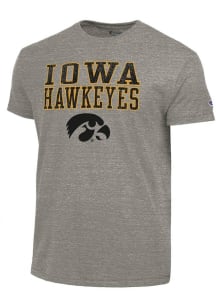 Champion Iowa Hawkeyes Grey Tri-Blend Short Sleeve Fashion T Shirt