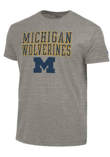 Champion Michigan Wolverines Grey Tri-Blend Short Sleeve Fashion T Shirt