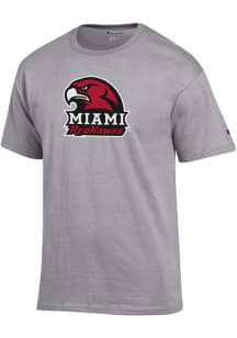 Champion Miami RedHawks Grey Jersey Short Sleeve T Shirt
