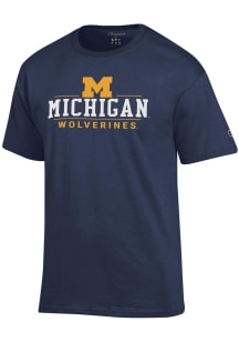 Champion Michigan Wolverines Blue Jersey Short Sleeve T Shirt