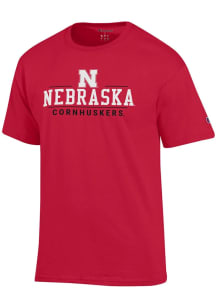 Champion Nebraska Cornhuskers Red Jersey Short Sleeve T Shirt