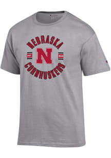 Champion Nebraska Cornhuskers Grey Jersey Short Sleeve T Shirt