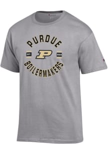 Champion Purdue Boilermakers Grey Jersey Short Sleeve T Shirt