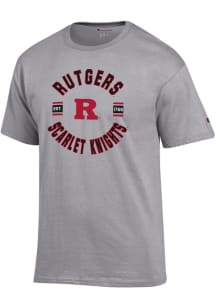 Champion Rutgers Scarlet Knights Grey Jersey Short Sleeve T Shirt