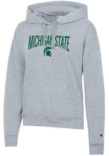 Champion Michigan State Spartans Womens Grey Powerblend Hooded Sweatshirt