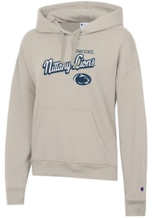 Champion Penn State Nittany Lions Womens Tan Powerblend Hooded Sweatshirt
