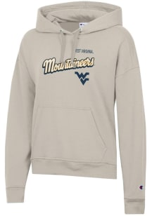 Champion West Virginia Mountaineers Womens Tan Powerblend Hooded Sweatshirt