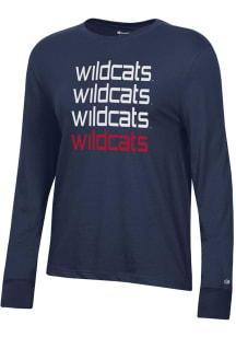 Champion Arizona Wildcats Womens Navy Blue Core LS Tee