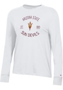 Champion Arizona State Sun Devils Womens White Core LS Tee