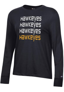 Champion Iowa Hawkeyes Womens Black Core LS Tee