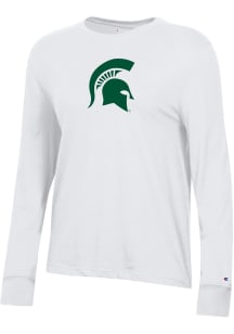 Champion Michigan State Spartans Womens White Core LS Tee