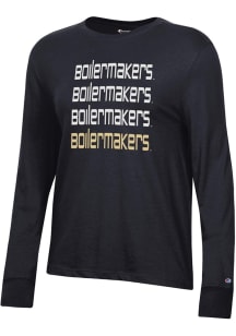 Champion Purdue Boilermakers Womens Black Core LS Tee