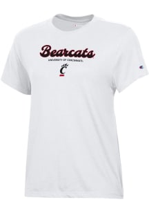 Champion Cincinnati Bearcats Womens White Core Short Sleeve T-Shirt