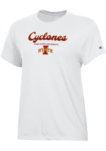 Champion Iowa State Cyclones Womens White Core Short Sleeve T-Shirt
