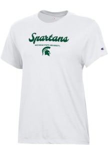 Champion Michigan State Spartans Womens White Core Short Sleeve T-Shirt