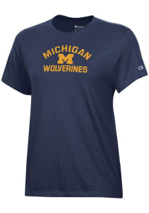 Champion Michigan Wolverines Womens Blue Core Short Sleeve T-Shirt