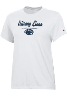Champion Penn State Nittany Lions Womens White Core Design Short Sleeve T-Shirt