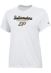 Champion Purdue Boilermakers Womens White Core Short Sleeve T-Shirt