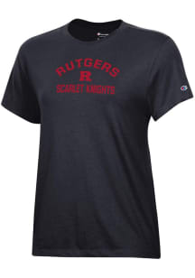 Champion Rutgers Scarlet Knights Womens Black Core Short Sleeve T-Shirt