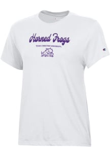 Champion TCU Horned Frogs Womens White Core Short Sleeve T-Shirt