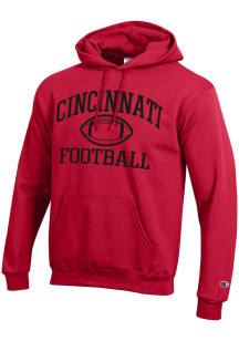 Champion Cincinnati Bearcats Mens Red Football Football Powerblend Long Sleeve Hoodie