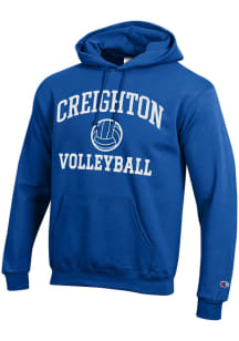 Champion Creighton Bluejays Mens Blue Volleyball Powerblend Long Sleeve Hoodie