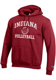 Champion Indiana Hoosiers Mens Cardinal Volleyball Powerblend Long Sleeve Hoodie