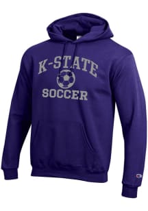 Champion K-State Wildcats Mens Purple Soccer Powerblend Long Sleeve Hoodie