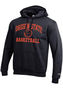 Champion Oregon State Beavers Mens Black Basketball Powerblend Long Sleeve Hoodie