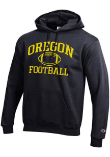 Champion Oregon Ducks Mens Black Football Football Powerblend Long Sleeve Hoodie