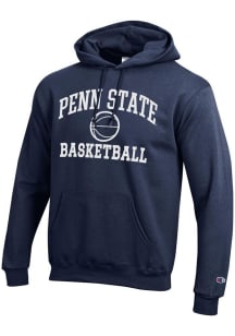 Champion Penn State Nittany Lions Mens Navy Blue Basketball Powerblend Long Sleeve Hoodie