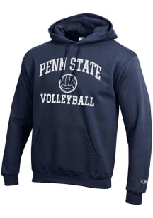 Champion Penn State Nittany Lions Mens Navy Blue Volleyball Powerblend Long Sleeve Hoodie