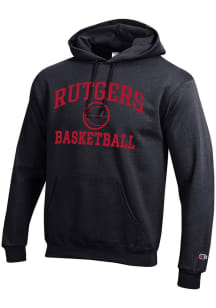 Champion Rutgers Scarlet Knights Mens Black Basketball Powerblend Long Sleeve Hoodie