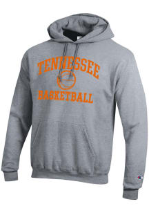 Champion Tennessee Volunteers Mens Grey Basketball Powerblend Long Sleeve Hoodie