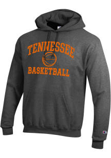 Champion Tennessee Volunteers Mens Grey Basketball Powerblend Long Sleeve Hoodie