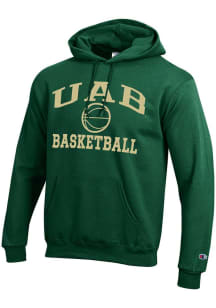 Champion UAB Blazers Mens Green Basketball Powerblend Long Sleeve Hoodie