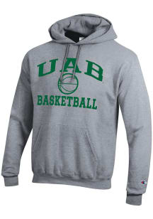 Champion UAB Blazers Mens Grey Basketball Powerblend Long Sleeve Hoodie