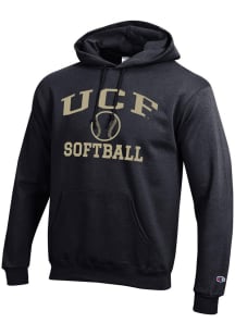 Champion UCF Knights Mens Black Softball Powerblend Long Sleeve Hoodie