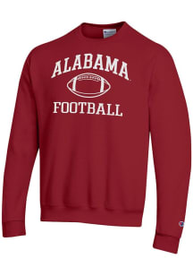 Champion Alabama Crimson Tide Mens Cardinal Football Football Powerblend Long Sleeve Crew Sweatshi..