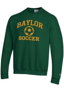 Champion Baylor Bears Mens Green Soccer Powerblend Long Sleeve Crew Sweatshirt