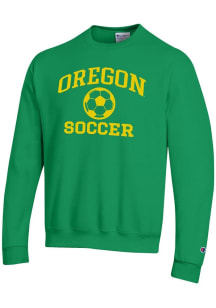 Champion Oregon Ducks Mens Kelly Green Soccer Powerblend Long Sleeve Crew Sweatshirt
