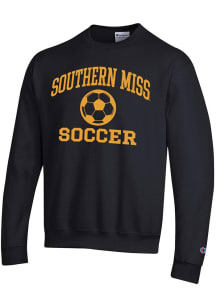 Champion Southern Mississippi Golden Eagles Mens Black Soccer Powerblend Long Sleeve Crew Sweatshi..