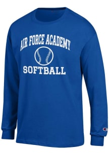 Champion Air Force Falcons Blue Softball Jersey Long Sleeve T Shirt